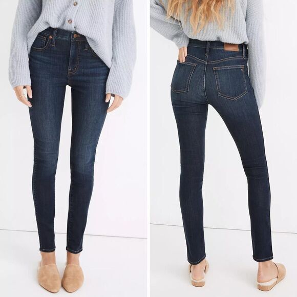 NEW Madewell 10" High-Rise Skinny Jeans‎ in Woodland Wash: TENCEL™ Denim, 25 - Picture 1 of 15